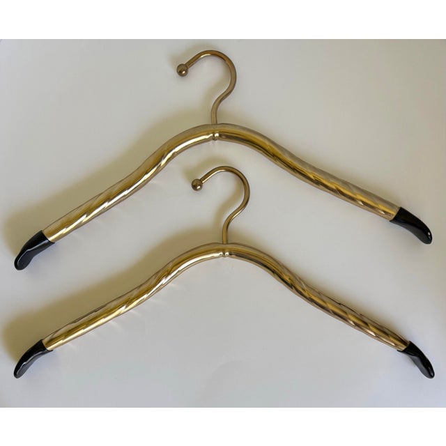 Pair of Vintage Gold-Plated Clothes Hangers, Attributed to Lee Rowan For Sale In Los Angeles - Image 6 of 6