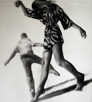 Patsy McArthur, Shape Shifters, Charcoal Drawing, 2023