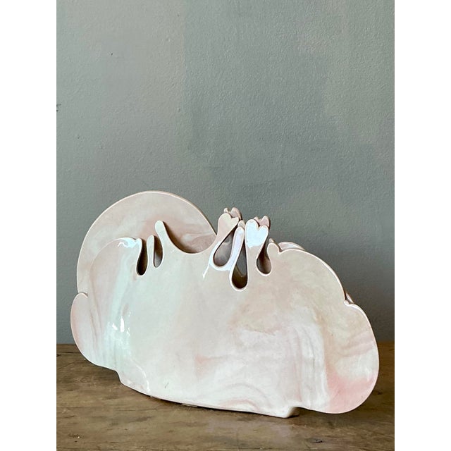 Vintage Boho Original Biomorphic Studio Pottery Vase For Sale In West Palm - Image 6 of 12
