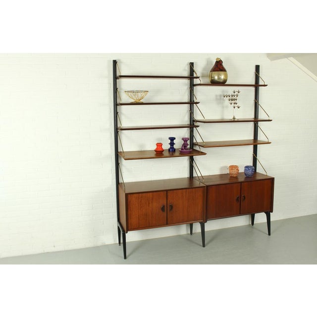 Teak Modular Wall System by Louis Van Teeffelen for Wébé, 1955 For Sale - Image 11 of 18