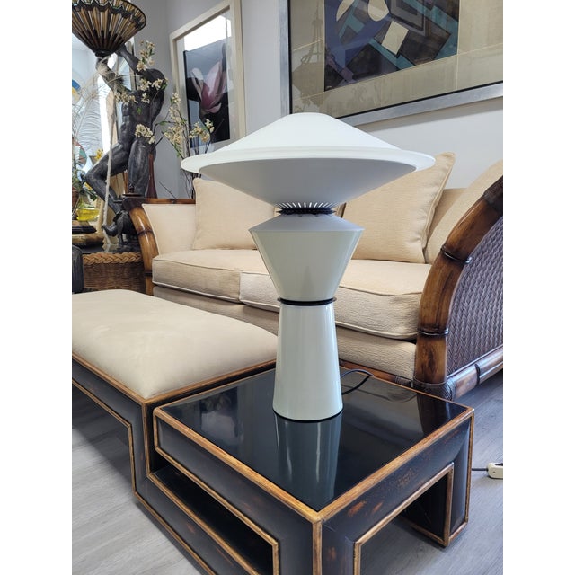 Metal Flos by Pier Giuseppe Ramella for Arteluce "Giada" Post-Modern Lamps - A Pair For Sale - Image 7 of 11