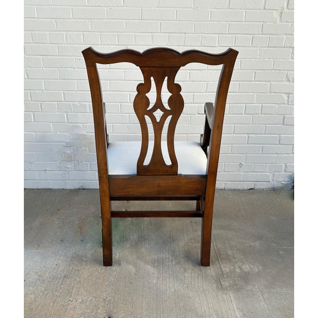 Set of 10 Antique c.1960s Mahogany Fine Carved Chippendale Style Chairs For Sale In Dallas - Image 6 of 8