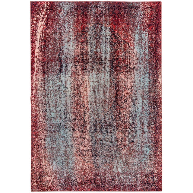 Mid 20th Century Vintage Overdyed Rug For Sale