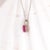 Metal Red Ruby Pendant in Solid 14k Gold, Emerald Cut 6x4mm - Solitaire Pendant For Sale - Image 7 of 8