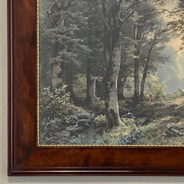 19th Century Framed Charcoal Landscape by Heinrich Böhmer (1852–1930) For Sale - Image 9 of 16
