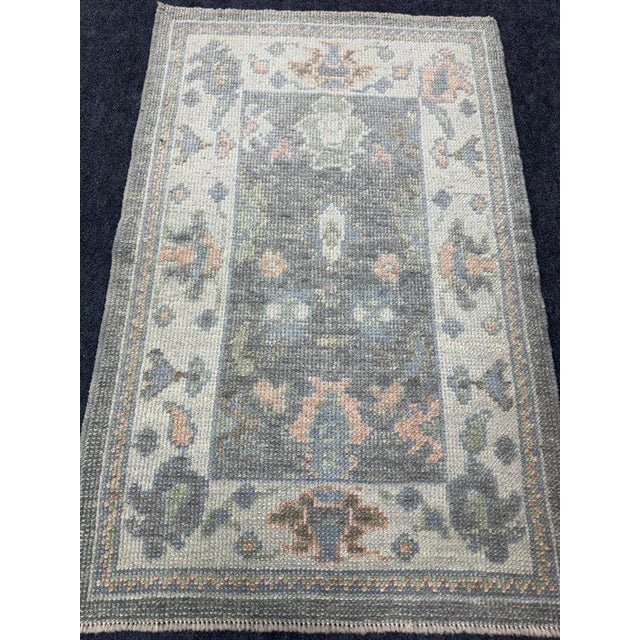 Turkish Oushak Rug 2'2" x 3'4" For Sale In Houston - Image 6 of 6