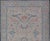 All-Over Hand Knotted Oushak Rug With Arabesque Design in Ivory and Blue Tones 4'11 X 6'10 For Sale - Image 9 of 12