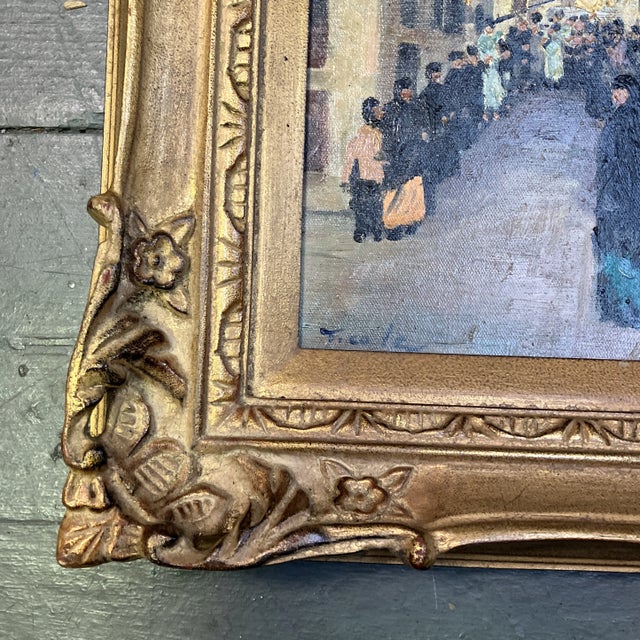 1950’s original Arab cityscape with figures painting on canvas. Signed and framed. Measures 8x10 or 13.5x15.5 framed....