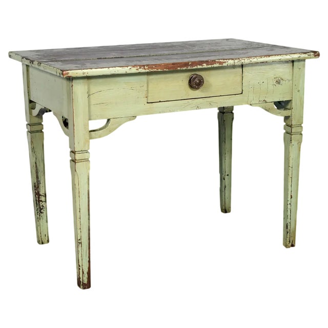 Tyrolean Art Nouveau Desk Table in Varnished Larch, 1890s For Sale