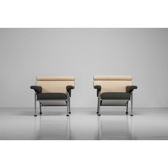 Beige Easy Chairs by J.J.P Oud for Rotterdamse Spaarbank, Netherlands, 1960s, Set of 2 For Sale - Image 8 of 18