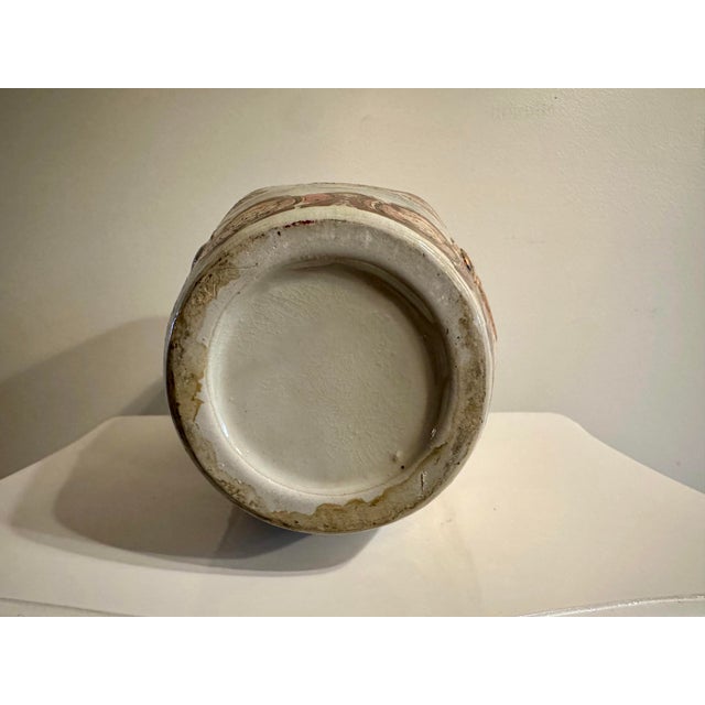 Antique Chinese Porcelain Rose Medallion Vase With Lid and Gilded Foo Dog For Sale - Image 11 of 12