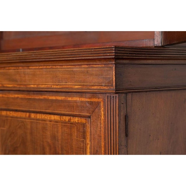 English Inlaid Mahogany Glazed Bookcase, 1870 For Sale - Image 13 of 18
