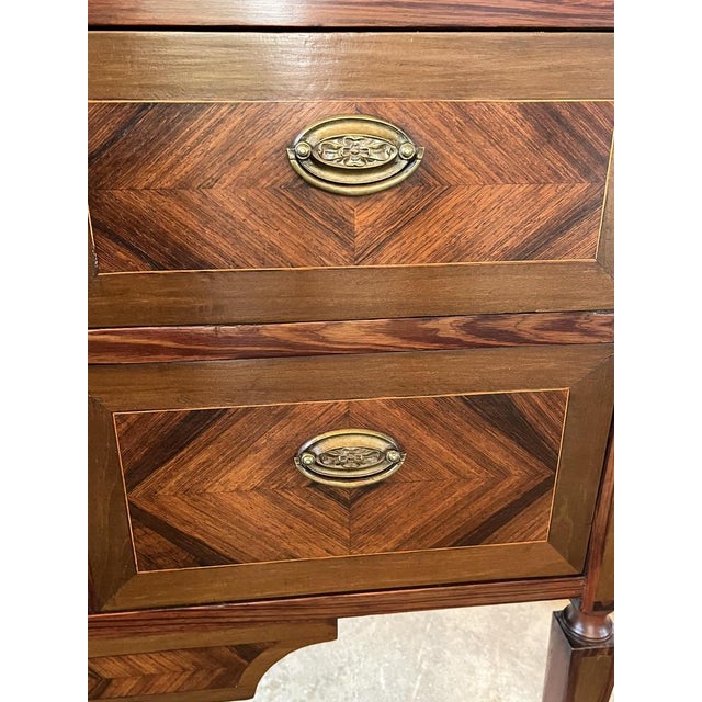 19th Century Louis XVI Portuguese Mahogany Chest of Drawers with Inlay For Sale - Image 9 of 18