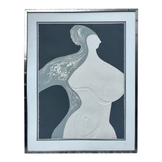 Modernist Expressionist Figurative Lithograph by Mickie Rosen 1/25 For Sale