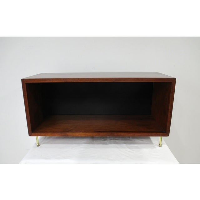 Mid-Century Modern George Nelson Styled Walnut Miniature Display Cabinet For Sale - Image 3 of 9