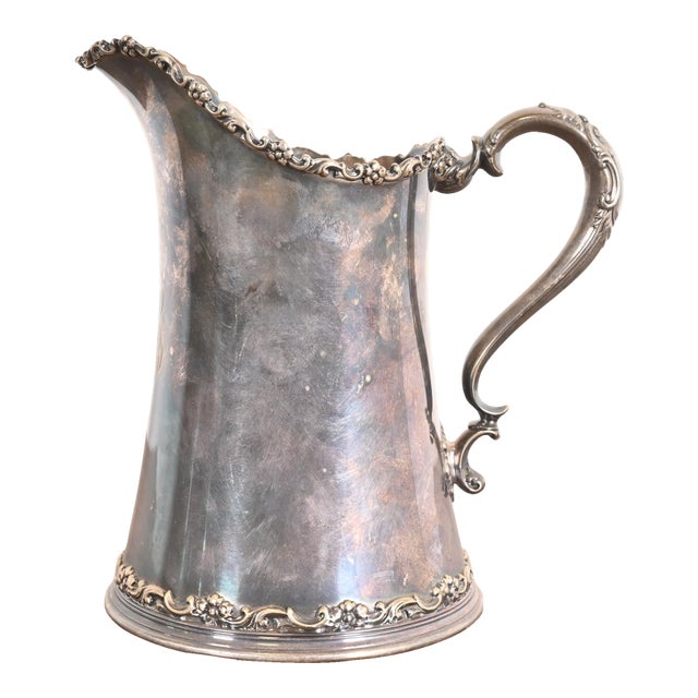 Tiffany & Co. Antique Victorian Silverplate Repoussé Pitcher For Sale