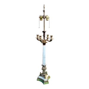 Warren Kessler Large Columnar Four Arms Candelabra Table Lamp