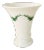 Small Vintage Furstenberg Germany White Vase With Green Wreath Design For Sale