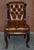 Carved Chesterfield Brown Leather Dining Chairs from C Hindley & Sons, 1845, Set of 5 For Sale - Image 6 of 18