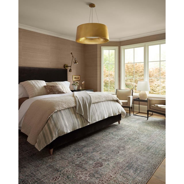 Green Chris Loves Julia x Loloi Jules Emerald / Antique Ivory 2'-3" x 3'-9" Accent Rug For Sale - Image 8 of 8