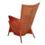 1980s Vintage Orange Leather Skirt Chair by Gerard Van Der Berg, 1980s For Sale - Image 5 of 12