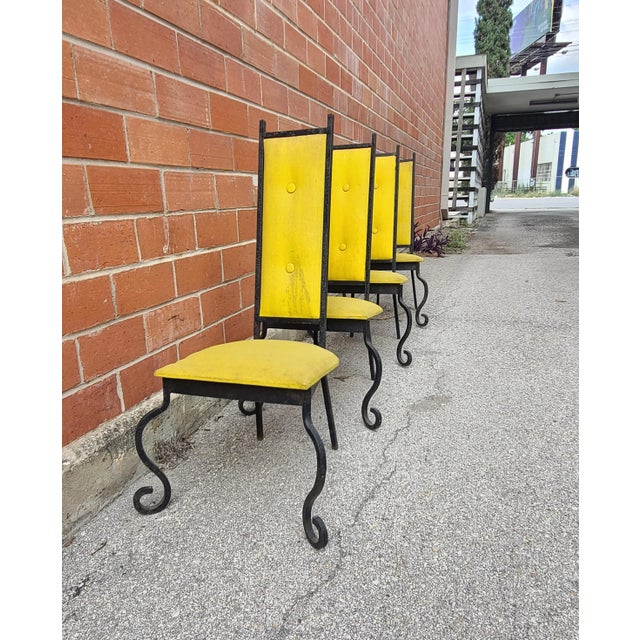 Post Modern Wrought Iron Chairs - Set of 4 For Sale - Image 9 of 11