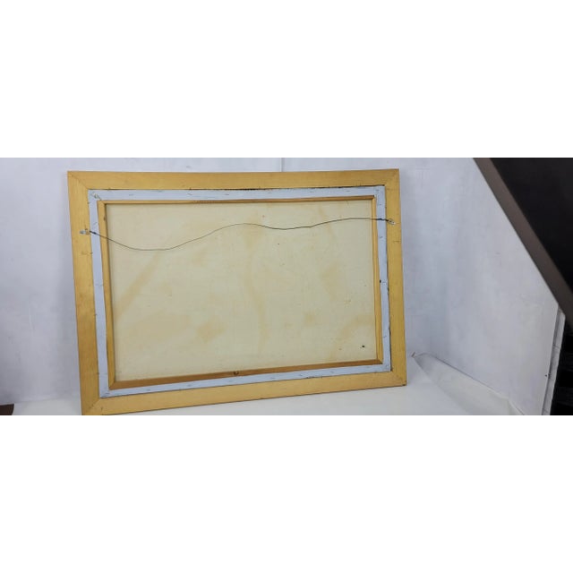 Abstract Vintage Postmodern Cubist Figurative Signed Canvas Acrylic Painting, Framed For Sale - Image 3 of 8