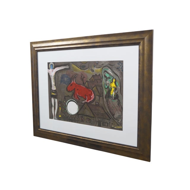 Traditional 1950 Marc Chagall the Mystical Crucifixion Lithograph Print W Coa 32" For Sale - Image 3 of 14