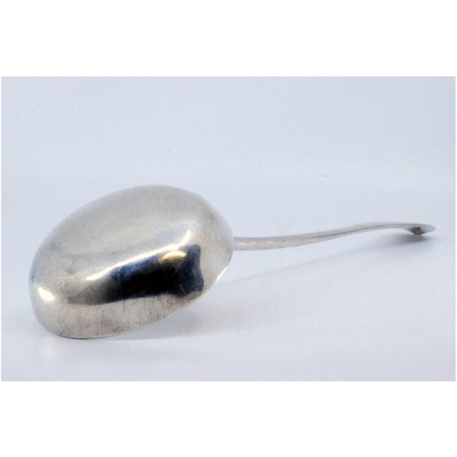 Silver Soup Ladle with Handle Relief For Sale - Image 5 of 9
