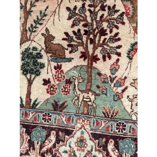 Textile Mid-Century Pictural Tabriz Rug, 1940s For Sale - Image 7 of 18