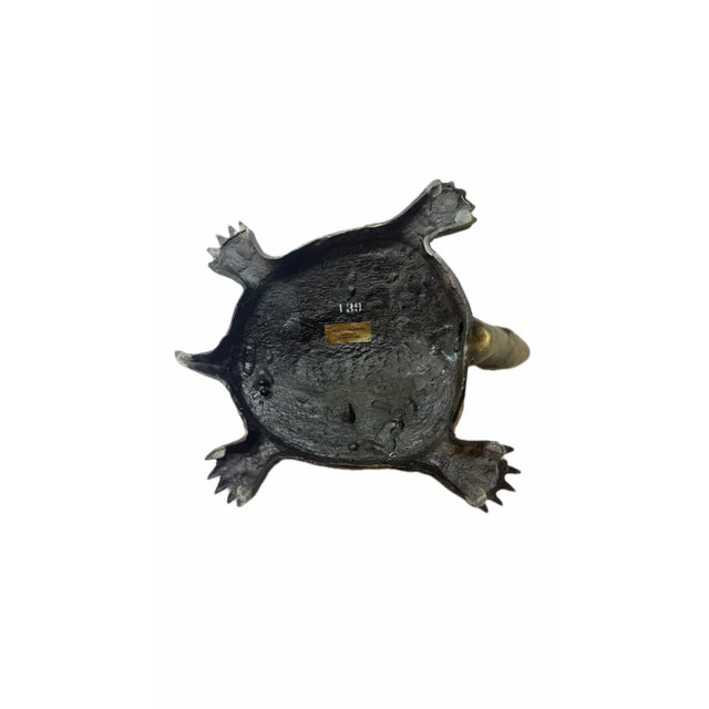 Early 21st Century Maitland-Smith Bronze & Mother-of-Pearl Turtle Sculpture For Sale In Miami - Image 6 of 7