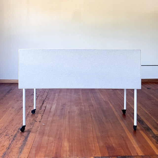 Knoll Desk With Fabric Privacy Barrier For Sale In Portland, OR - Image 6 of 17