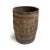 Vintage teak wood barrel from North India. Beautiful signs of age and use. Iron rings support old wold design originally...