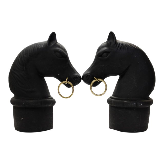 1950s Vintage Horse Head Hand Bookends - A Pair For Sale