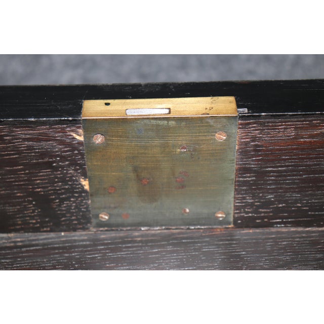 Chinoiserie 19th C. Ebonized Chinoiserie and Bronze Ormolu Mounted Marble Top Cabinet For Sale - Image 3 of 17