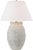 Transitional Marie Flanigan by Visual Comfort Signature Avedon Large Table Lamp in Plaster White Rattan with Linen Shade For Sale - Image 3 of 3