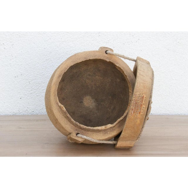 Wood Large Antique Wooden Grain Container For Sale - Image 7 of 9