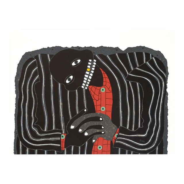 "Untitled III (Kanono) Original by David Thuku From the Alice in Wonderland Collection For Sale