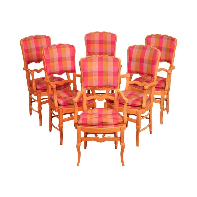 Colorful Vintage Custom French Country Style Dining Chairs - Set of 6 For Sale - Image 13 of 13