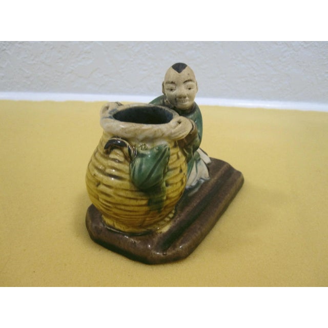 Marked Hong Kong on base Mudman figurines are brightly colored and are made individually by hand. This one is quite rare....