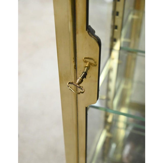 Brass Display Case with Mirrored Back, Early 20th Century For Sale - Image 9 of 18