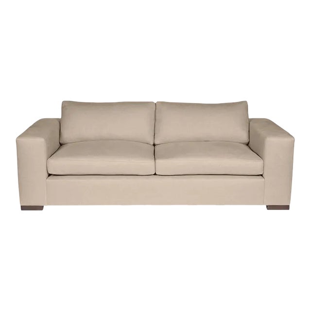 Moss Home Hov Sofa 96", Safari Oatmeal For Sale