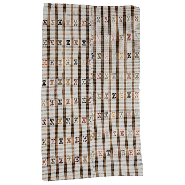 Vintage Modern Turkish Kilim Rug- 6′1″ × 10′8″ For Sale