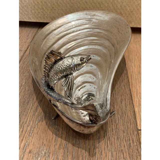 Vintage Metal Serving Plate For Sale - Image 4 of 10