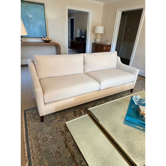 Ivory Pair of Mitchell Gold Gigi Sofas For Sale - Image 8 of 13