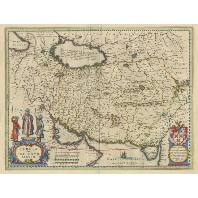 Antique Map of Persia with Dedication Cartouche For Sale - Image 3 of 6