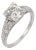 1930s Art Deco Gia 1.35 Carat Old Mine Cut Diamond Platinum Engagement Ring, Size 5 For Sale