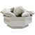 Mid-Century Modern 1960 Italian White Trompe L’Oeil Ceramic Fruit Bowl Topiary Centerpiece For Sale - Image 3 of 8