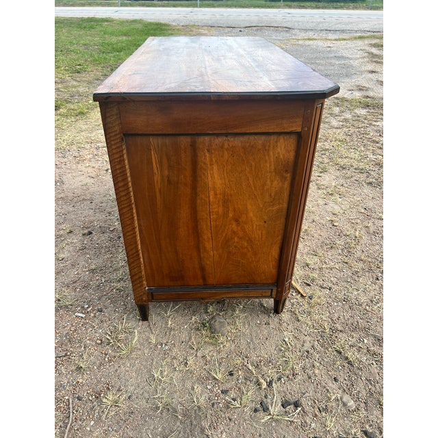 French 19th Century Louis XVI Solid Walnut Chest of Drawers For Sale - Image 4 of 9