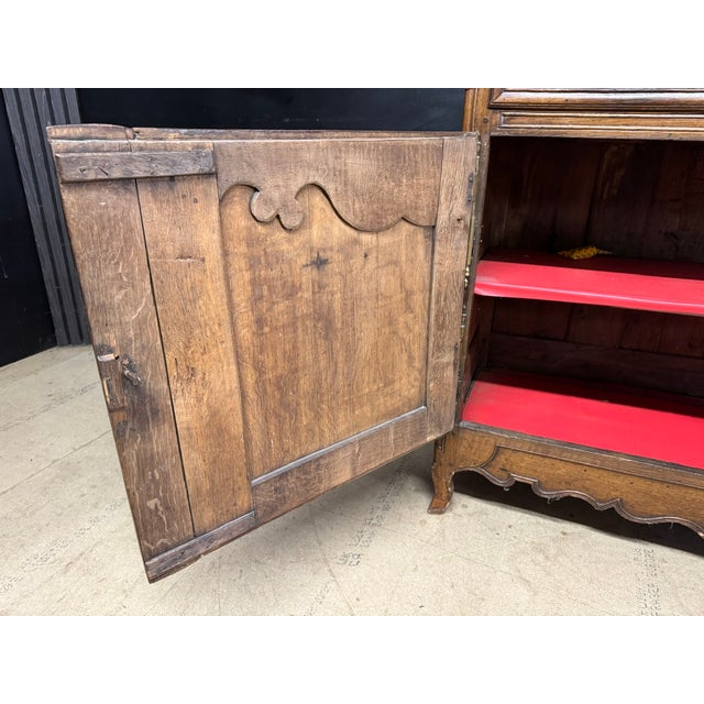Wood Antique French Normandy Buffet, 1780 For Sale - Image 7 of 14